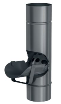 BRYZA Клапан за дъждовна вода поцинкован Ø 100 mm, черен RAL 9005