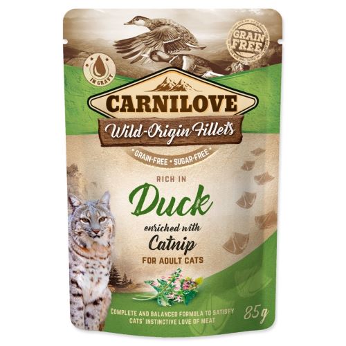 Капсула CARNILOVE Cat Rich in Duck, обогатена с котешка мента 85 g