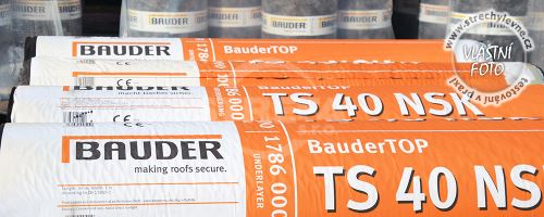 Bauder Top TS 40 NSK SBS модифициран недифузионен асфалтов основен слой (40m2/ролка)