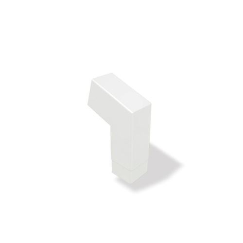 PREFA алуминиево квадратно коляно 72° късо 100 x 100 mm, Prefa бяло P10 RAL 9002