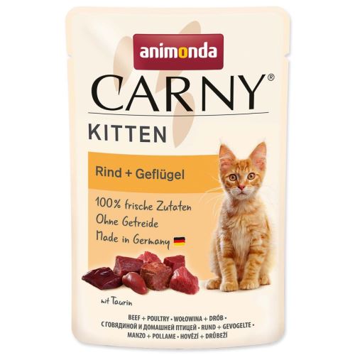 Капсула Carny Kitten - коктейл от домашни птици 85 g