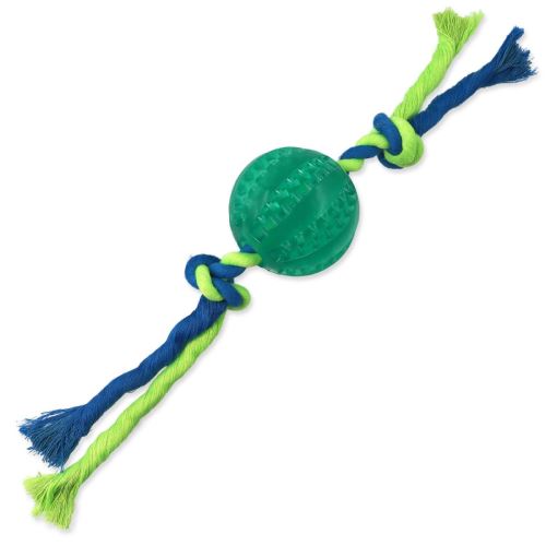 Играчка DOG FANTASY DENTAL MINT топка с въже зелена 7 x 28 cm 1 бр.
