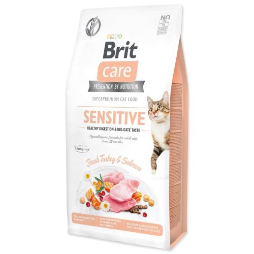 BRIT Care Cat без зърно Sensitive Здравословно храносмилане и деликатен вкус 7 кг