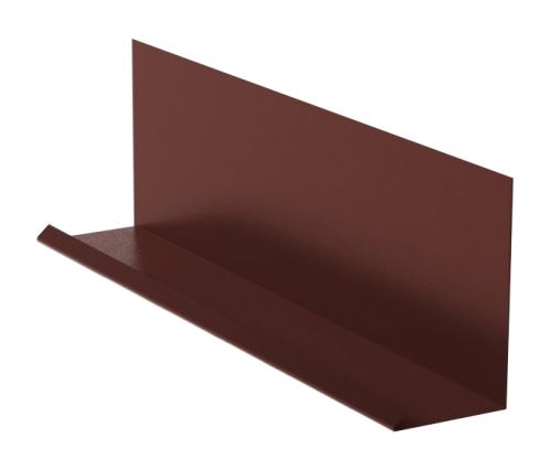 Стенна лайсна за комбинация с покриваща лента RŠ 250, чешки алуминий, тъмнокафяв цвят RAL 8019