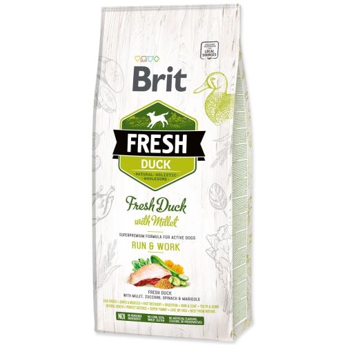 BRIT Fresh Duck with Millet Active Run & Work 12 кг