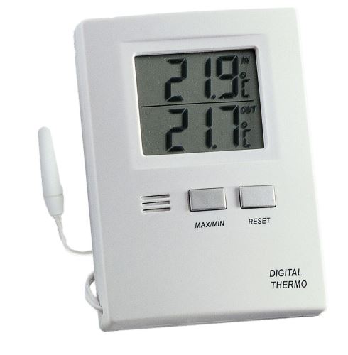 Цифров термометър със сонда 8x6cm бял
