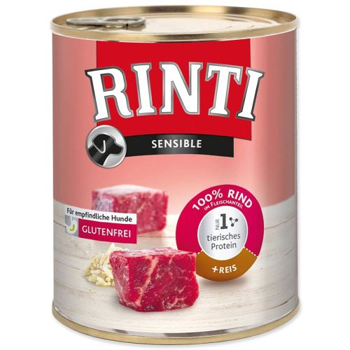 Консерви RINTI Sensible говеждо месо + ориз 800 г