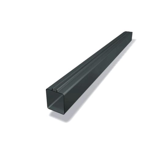 PREFA Алуминиев квадратен лост 100 x 100 mm, дължина 0,6 m, тъмно сив P10 RAL 7043