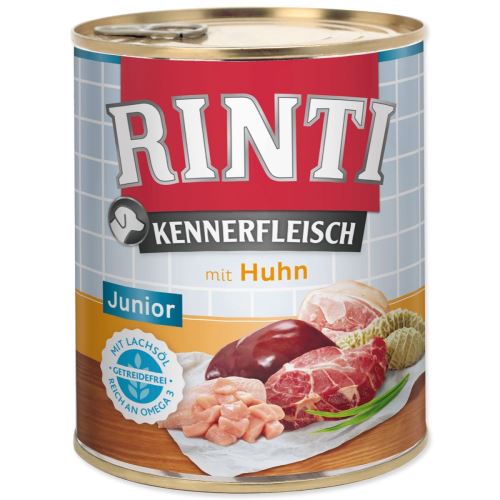 Консервирана храна RINTI Kennerfleisch Junior пиле 800 g