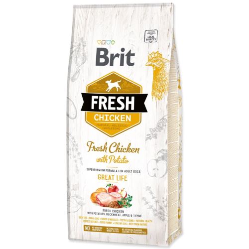 BRIT Fresh Chicken with Potato Adult Great Life 12 кг