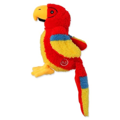 Играчка DOG FANTASY Рециклирана играчка папагал с шумоляща опашка 23 см