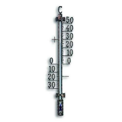 Термометър за външна употреба 27cm метален, черен