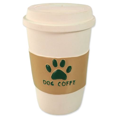 Играчка DOG FANTASY Латексова чаша за кафе със звук бяла 12 см