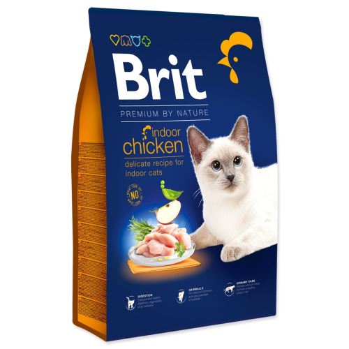 BRIT Premium by Nature Cat Indoor Chicken 8 кг