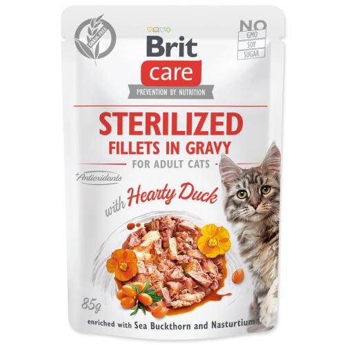 BRIT Care Cat Стерилизирани филета в сос с обилна патица 85 g