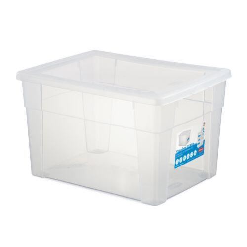 Пластмасова кутия за съхранение с прозрачен капак SCATOLA 20L, 40x30x24cm