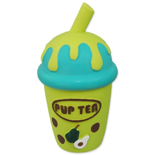Играчка DOG FANTASY Латексова чаша за чай със звук зелена 15 см