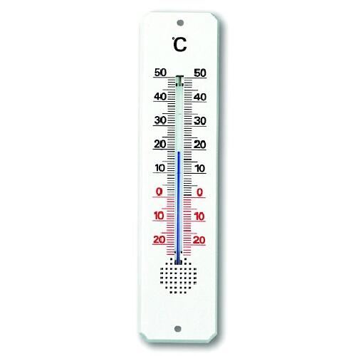 Термометър за вътрешно/външно ползване 20 см, пластмасов, бял