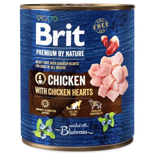 BRIT Premium by Nature Пилешко със сърца 800 г