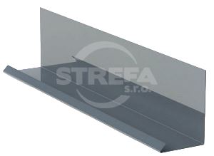 Кант за стена в комбинация с покриваща лента RŠ 200, Prefalz smooth, Anthracite P.10 RAL 7016