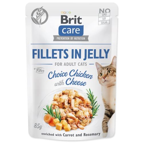 BRIT Care Cat Pouch Choice Пилешко със сирене в желе 85 g