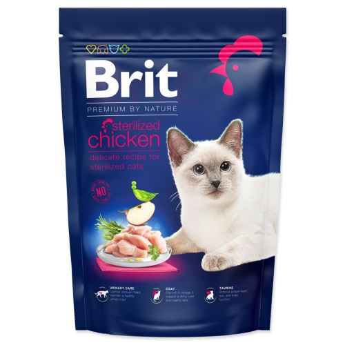 BRIT Premium by Nature Cat Стерилизирано пилешко месо 800 g