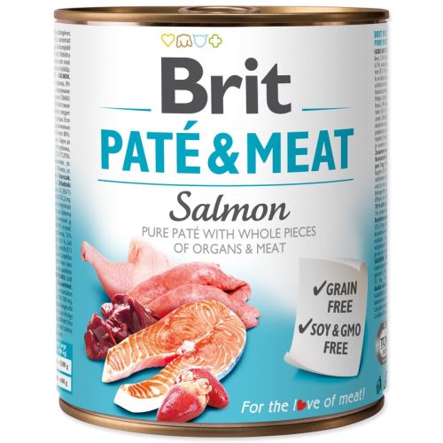 Консервирана сьомга BRIT Paté & Meat 800 g