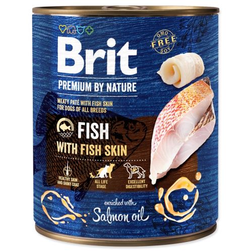 BRIT Premium by Nature Риба с рибена кожа 800 г