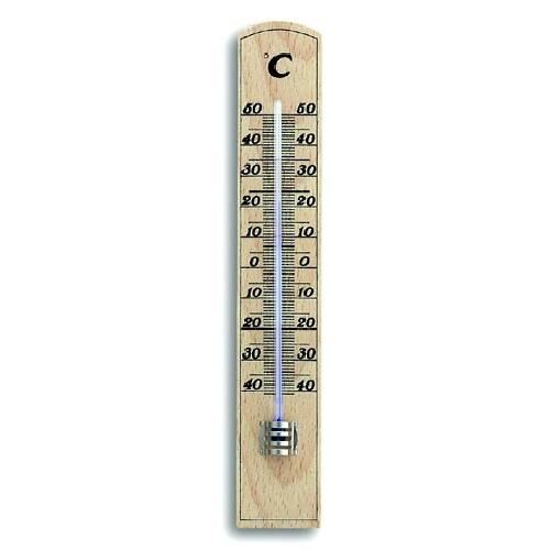Стаен термометър дървен 20cm бук