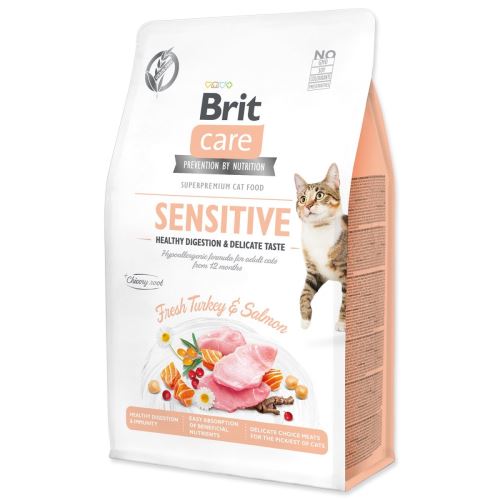 BRIT Care Cat Без зърно Sensitive Здравословно храносмилане и деликатен вкус 0,4 кг