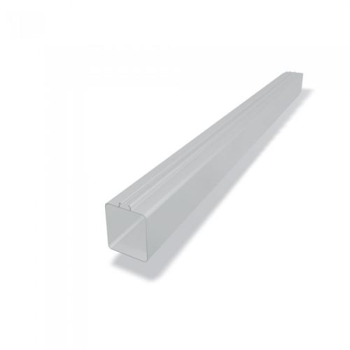 PREFA Алуминиев квадратен лост 100 x 100 mm, дължина 1,5 m, сребърен металик RAL 9006