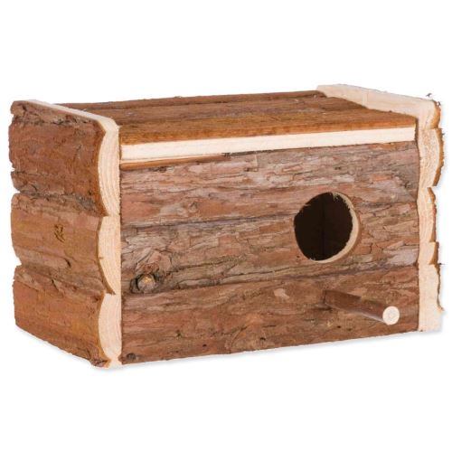 Дървена кутия за гнездо с кора 21 x 13 x 12 cm