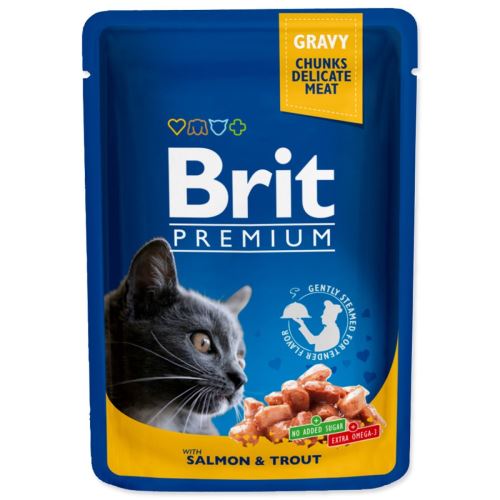 BRIT Premium Cat Сьомга и пъстърва 100 г