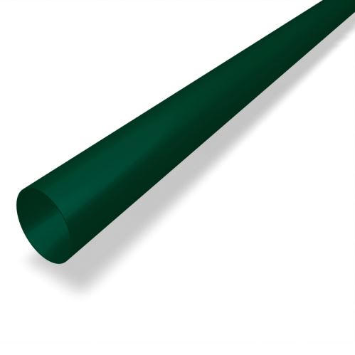 PREFA Алуминиев водосточен тръбичен улей Ø 100 mm, дължина 3М, зелен мъх RAL 6005