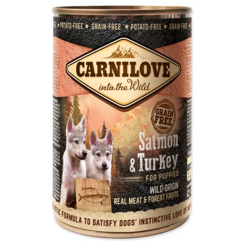 Консервирана храна CARNILOVE Puppy Wild Meat Salmon & Turkey 400 g