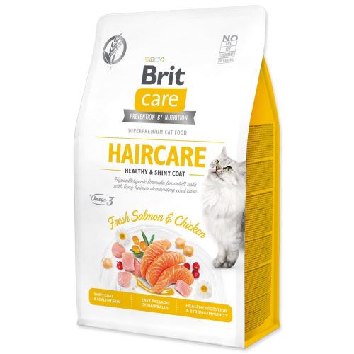 BRIT Care Cat Грижа за козината без зърнени култури Здрава и лъскава козина 0,4 кг