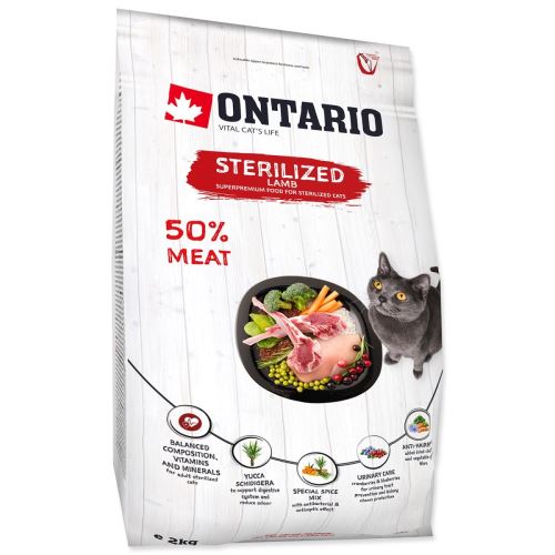 Стерилизирано агнешко месо за котки 2 кг