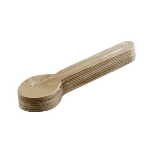 Дървена лъжица за еднократна употреба 16 см (10 бр.)