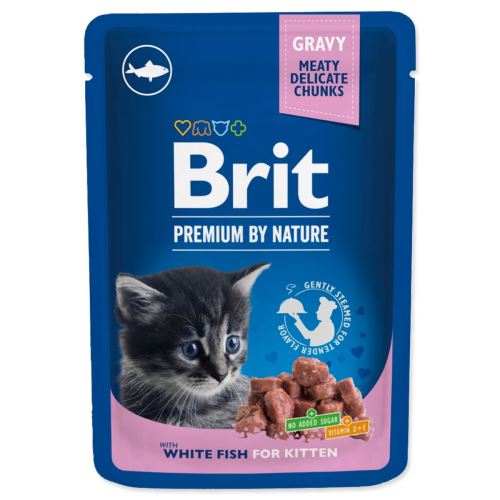 BRIT Premium Chunks с бяла риба в сос за котенца 100 г