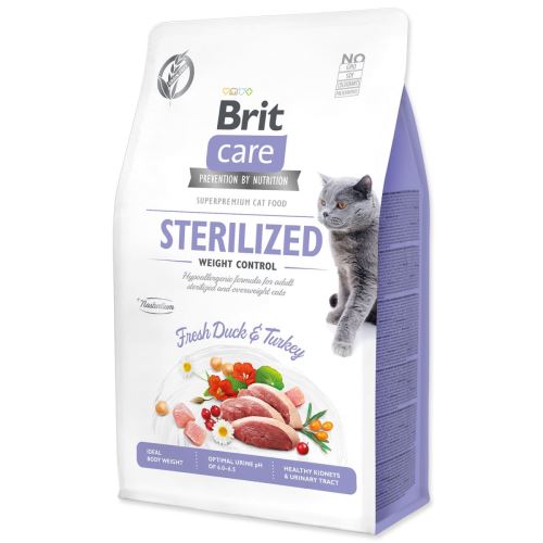 Brit Care Cat Без зърно, стерилизиран Контрол на теглото 0,4kg