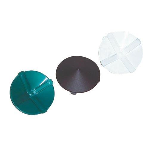 Капачка за куполна стойка, с пружина, 80 mm, пластмасова, кафява