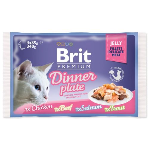 BRIT Premium Cat Деликатни филета в желирана чиния за вечеря 340 г