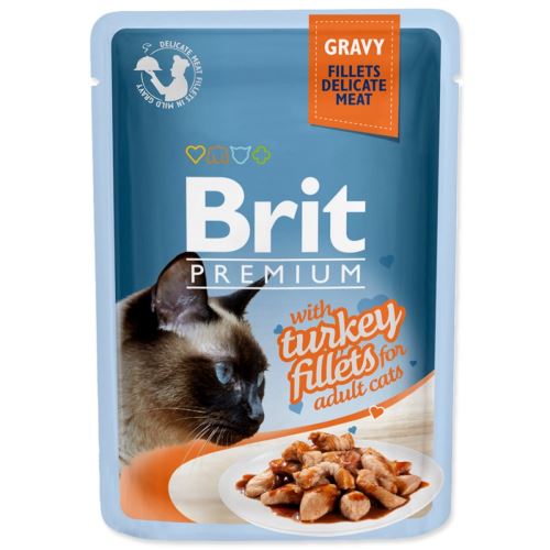 BRIT Premium Деликатни филета за котки в сос с пуешко 85 г