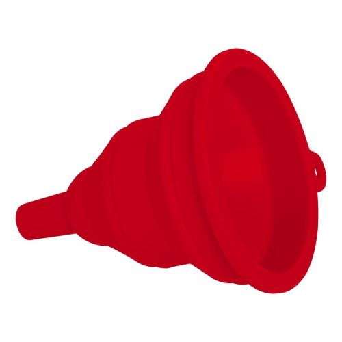 Червена фуния с диаметър 9 см, сгъваема TORNÁDO силикон