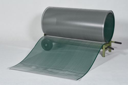PREFA перфорирана алуминиева ламарина на рулони 0,70 x 1000 mm, светло сиво/мъхово зелено