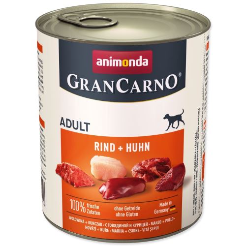 Консервирано говеждо месо Gran Carno + пилешко месо 800 г