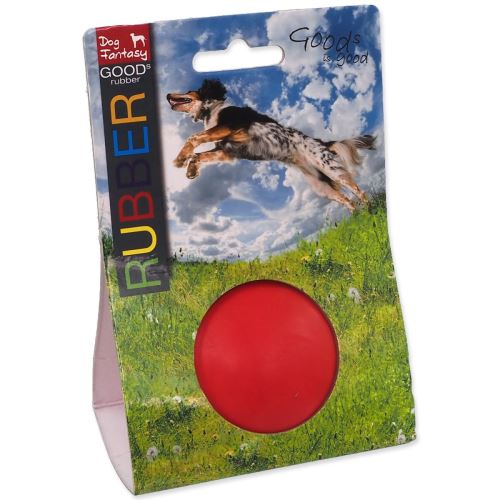 Играчка DOG FANTASY гумена топка за хвърляне червена 6 см 1 брой