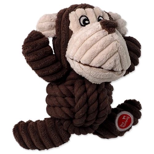 Играчка DOG FANTASY Сафари маймуна с възел, свиреща 18 см