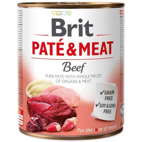 BRIT Пате и месо от говеждо месо 800 г