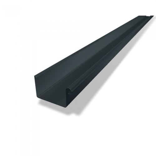 Алуминиев квадратен улук PREFA, ширина 150 мм, дължина 6 м, Antracit P10 RAL 7016